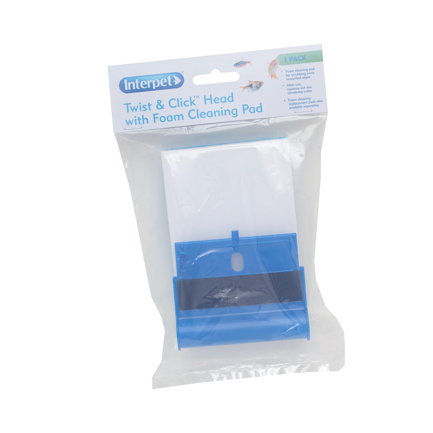 INTERPET TWIST & CLICK FISH TANK AQUARIUM GLASS ALGAE SCRAPER SPONGE MULTI TOOL